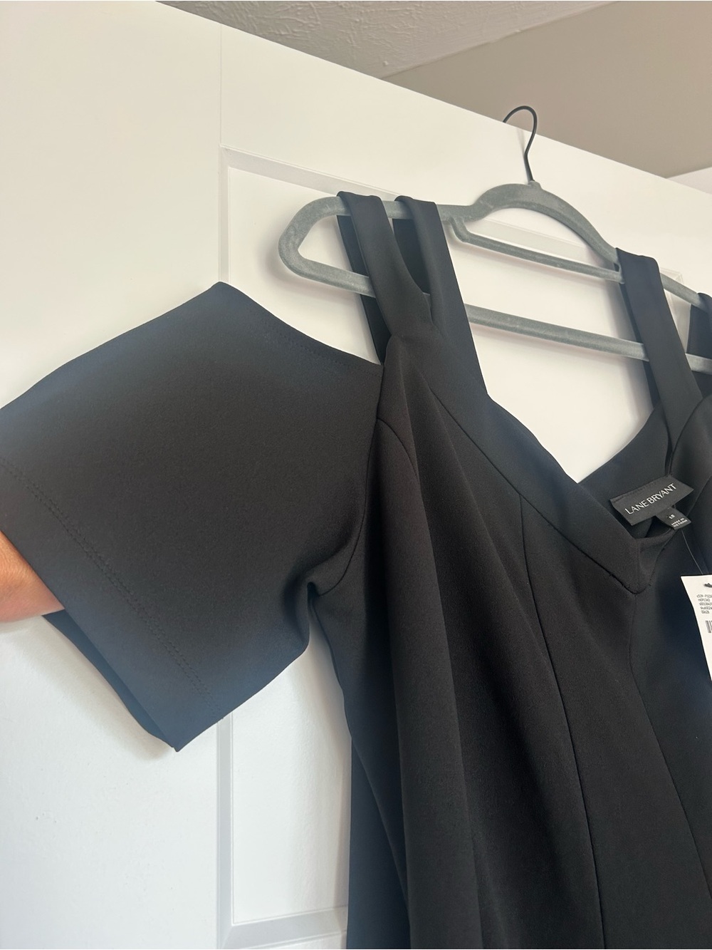 Lane Bryant Black Cold-Shoulder Black dress NWT - Picture 8 of 14
